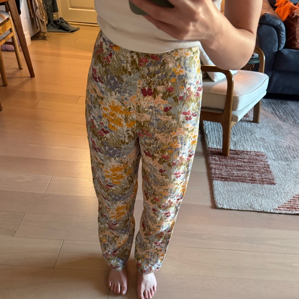 Reformation Multicolor Floral Pants